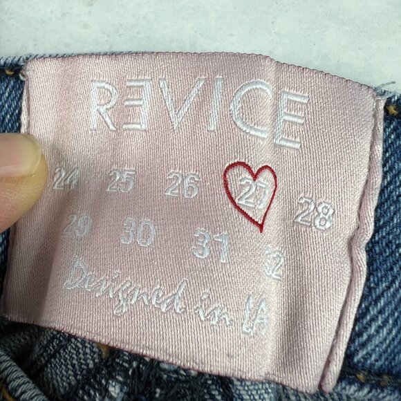 Revice Jean Women 24x32* Venus Flare Star High Rise Blue Front Seam Denim Tag 27 - Picture 7 of 16